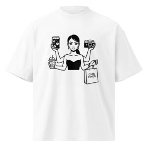 Chic Finds & Busy Minds - Unisex organic oversized high neck t-shirt